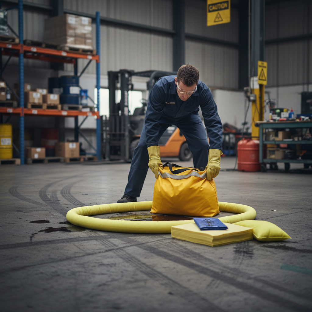 Chemical Spill Kit Vinyl Bag with Shoulder Strap - C50SK || 50ltr Absorbency