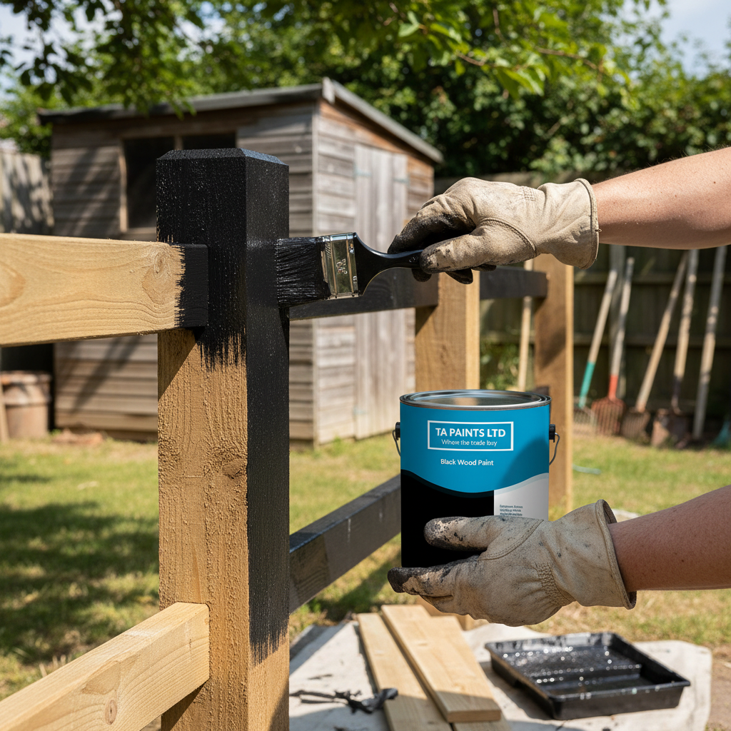 Premium Black Gloss Wood Paint - Universal PU Enamel for Indoor & Outdoor Use, Waterproof, UV Resistant, Durable Finish