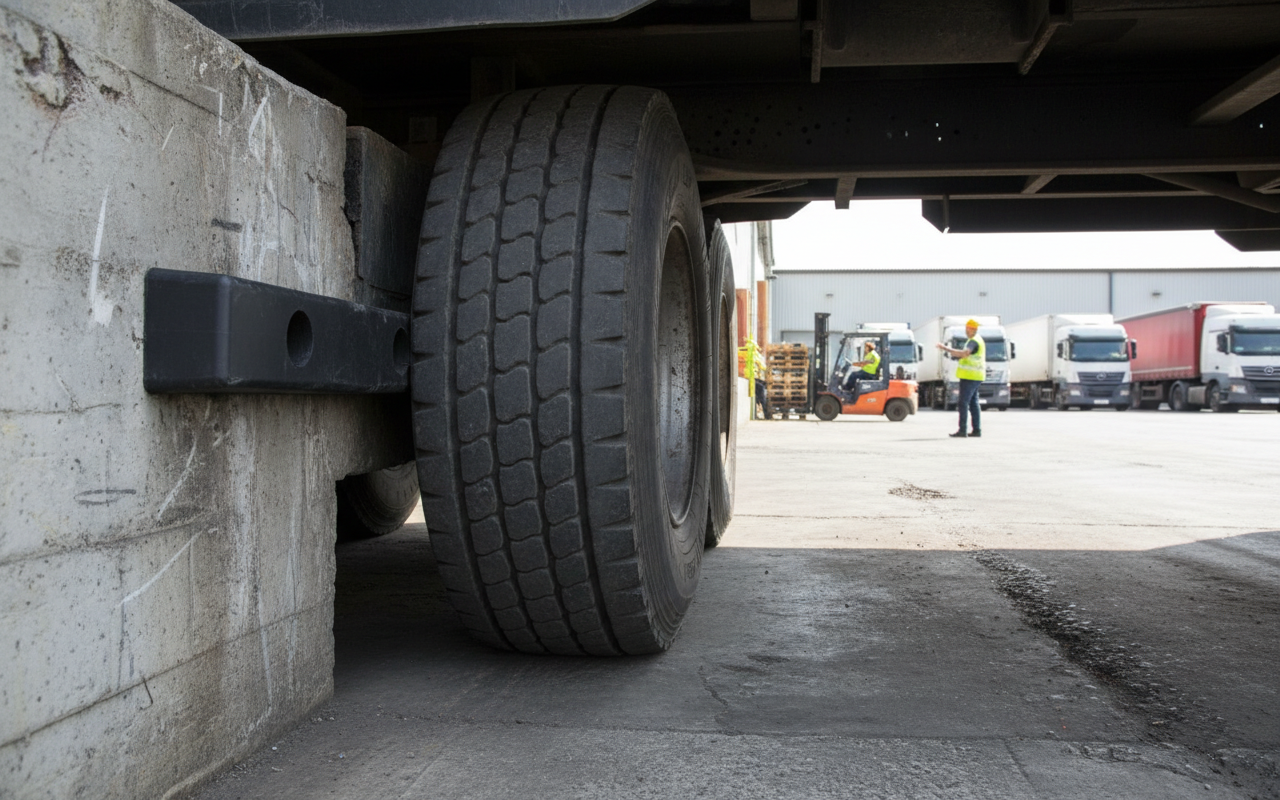 Premium Heavy Duty Rubber Bumper for HGV and LGV Vehicles - 400 x 80 x 72 mm, 2.5 kg