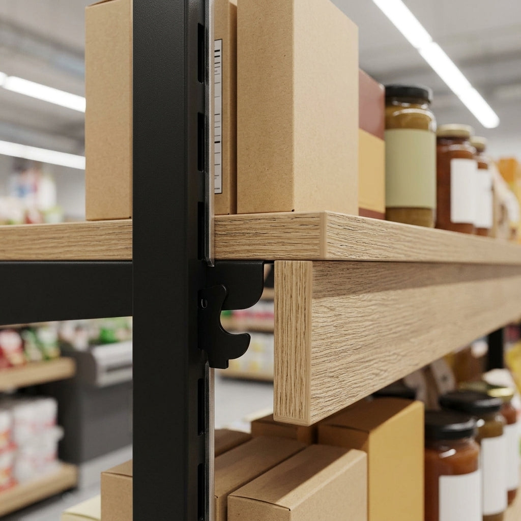 300mm Deep Wooden Shelf with Brackets – 665mm, 800mm or 1000mm (view 2)