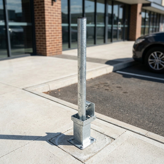 750mm Removable Galvanised Steel Bollard – 60–193mm Diameter