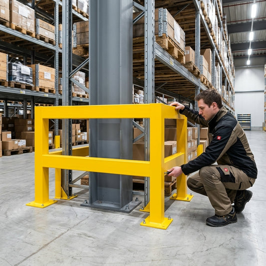 Heavy-duty impact protection railing system with modular posts and rails