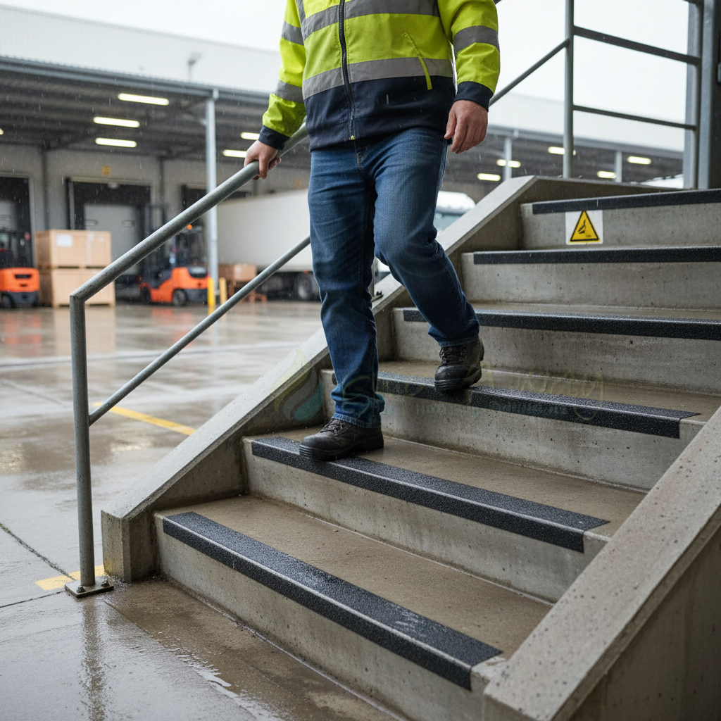 Premium Mild Abrasive Safety Grip Anti Slip Tape 150mm x 610mm - Pack of 5 for Gentle Grip on Various Surfaces