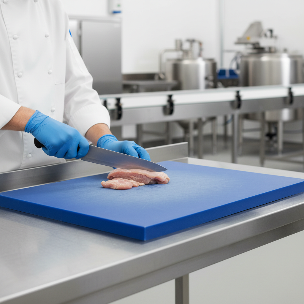 Premium Metal Detectable Acetal Sheet - Blue POM-C for Food Safety and Durability