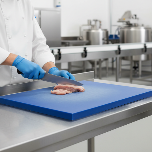 Premium Metal Detectable Acetal Sheet - Blue POM-C for Food Safety and Durability