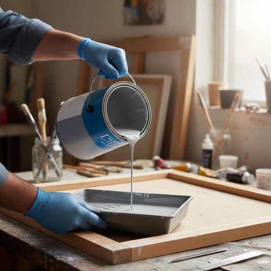Premium Universal PU Enamel Silver Grey Paint - Durable, Quick-Drying Finish for Metal, Wood, and Concrete
