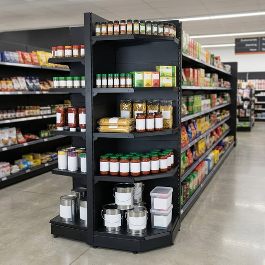 2.4m High Corner Shelving Bay 470mm Base 370mm Shelves