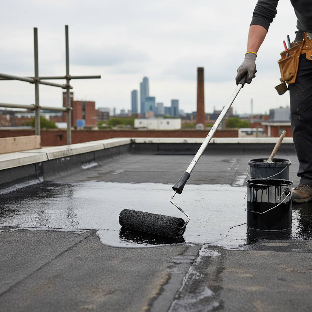 Premium Waterproof Bitumen Paint - Heavy Duty Protective Coating for Metal, Wood, Concrete, and More