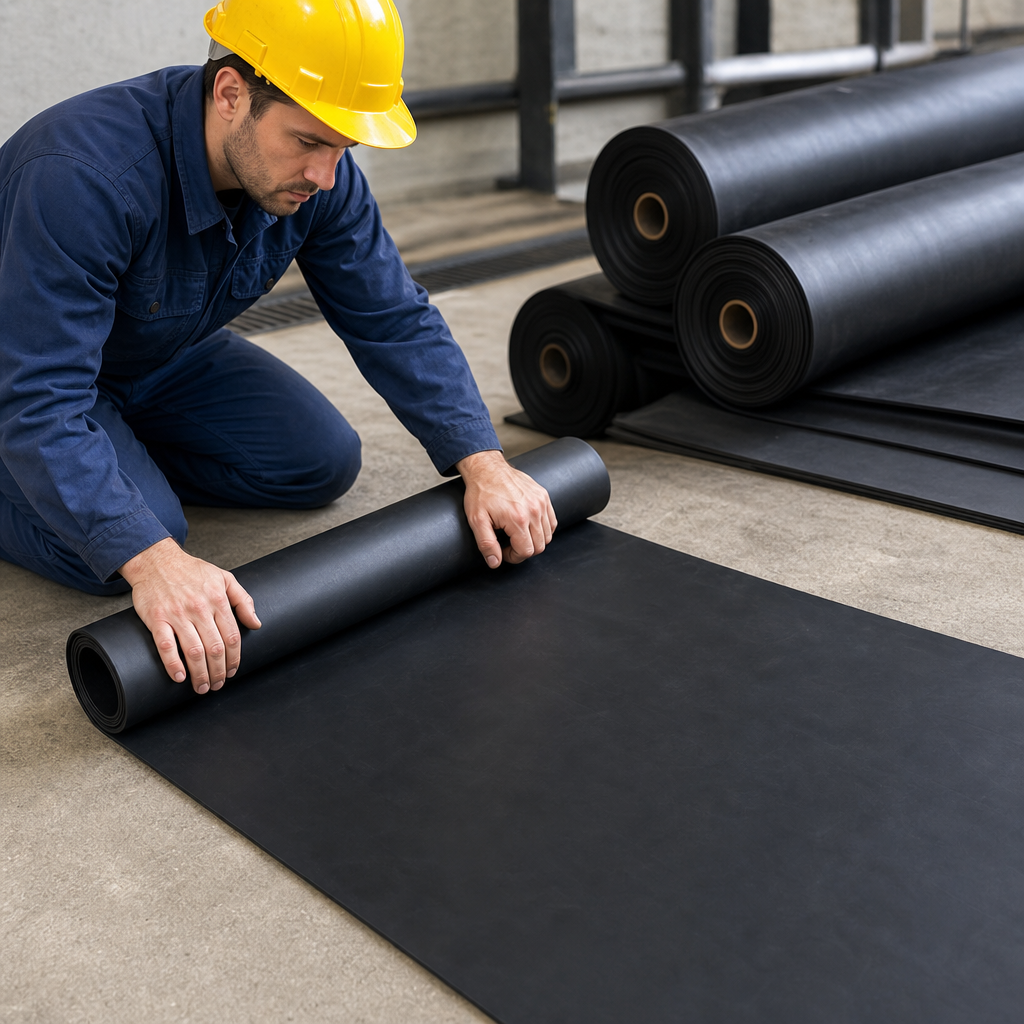 Black EPDM Rubber Sheet 1.4m Wide for General Purpose Use