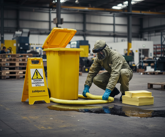 Chemical Spill Kit (Two Wheel Bin with Hinged Lid) - C360SK  || 360ltr Absorbency