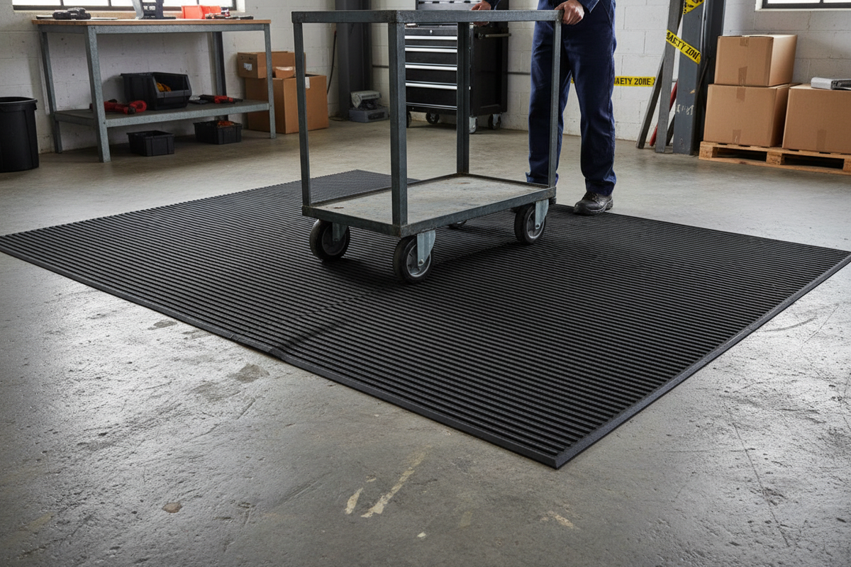 Poly Rib Matting Premium Rubber Rib Matting 3mm and 6mm Thick in 10 Metre Rolls for Ind ...