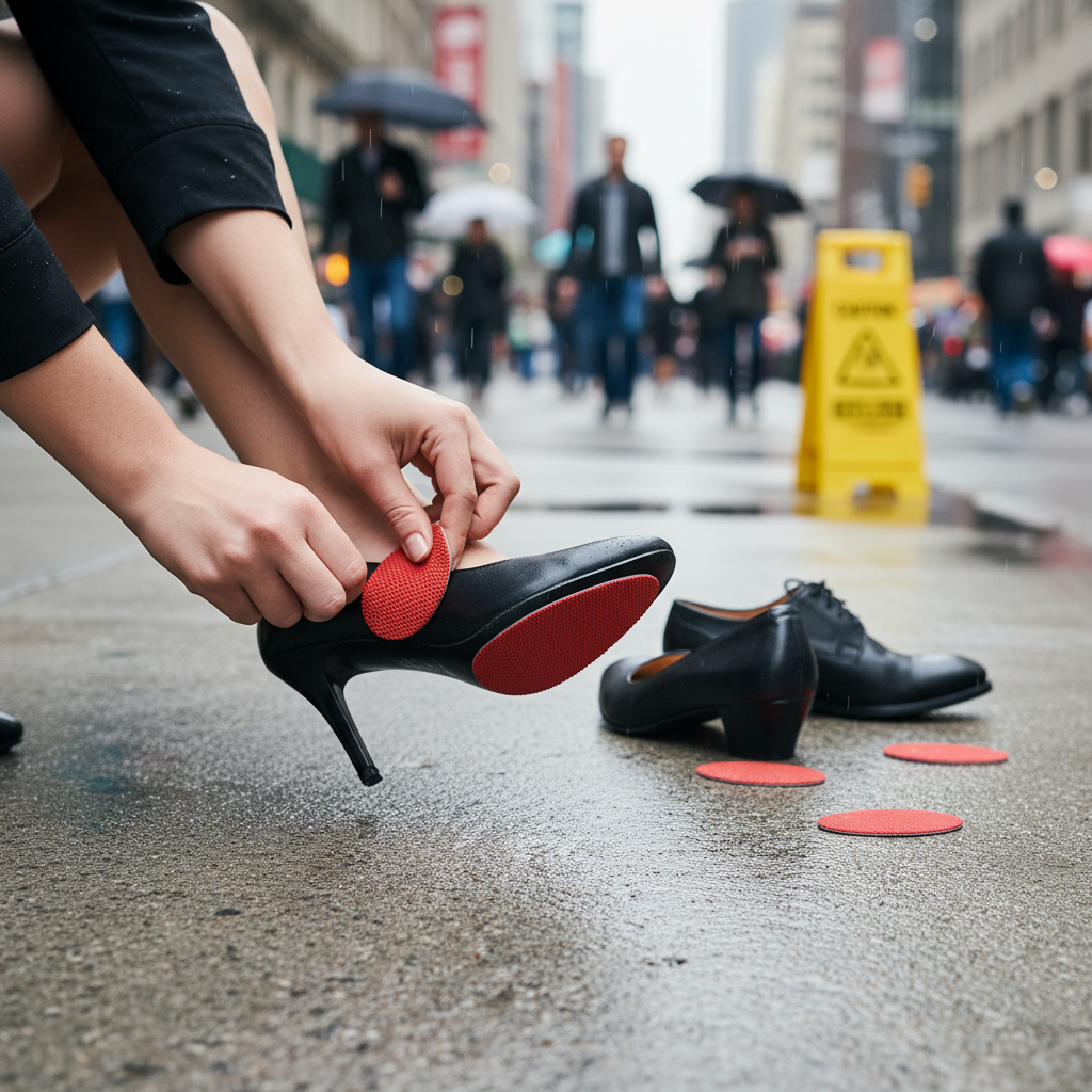 Premium Non-Slip Shoe Grip Pads - 6 Pairs for Enhanced Traction and Safety in All Weather Conditions
