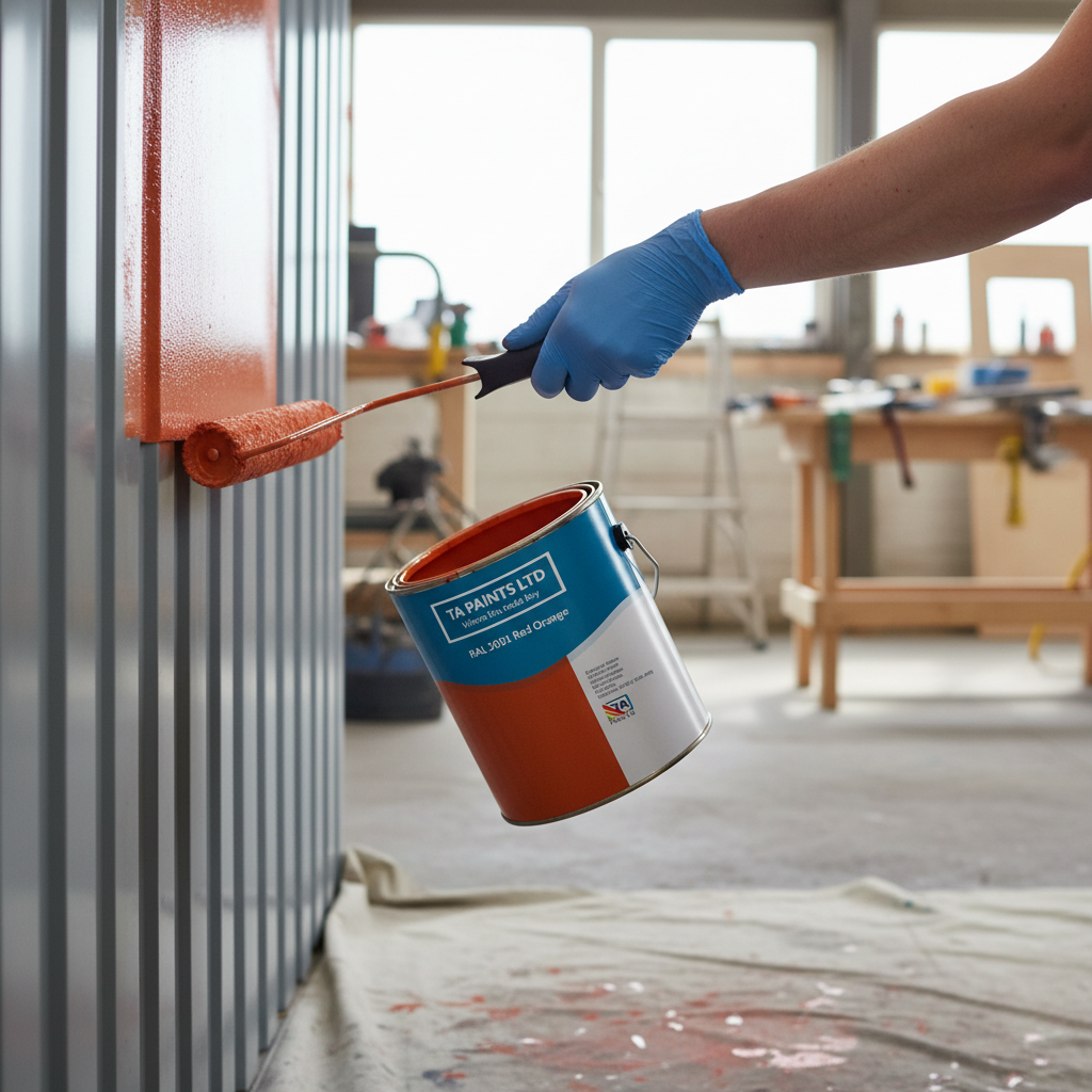 Premium High-Performance Red Orange Paint - Ideal for Dramatic Commercial Spaces and Flooring
