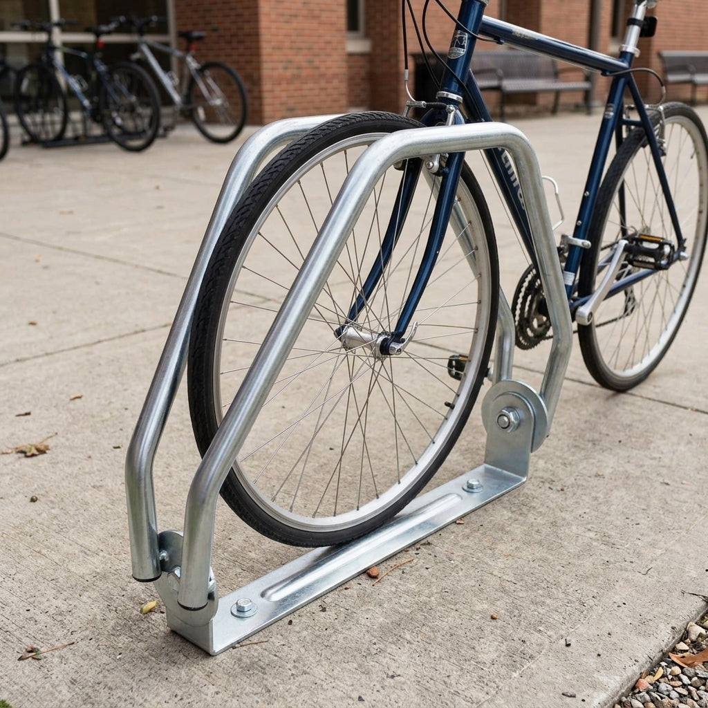 Wall-mounted adjustable cycle rack, galvanised steel