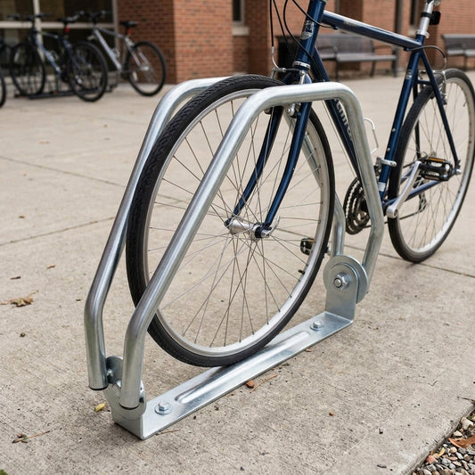Wall-mounted adjustable cycle rack, galvanised steel