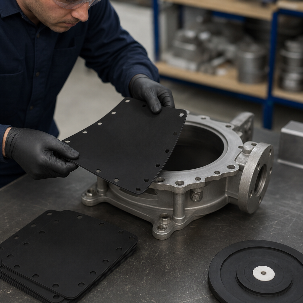 Neoprene Diaphragm Sheet with Nylon Insertion for Custom Gaskets