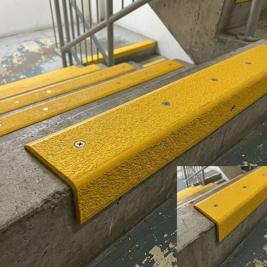 Anti-Slip Stair Nosing 50mm x 300mm GRP Yellow