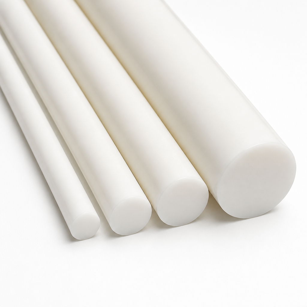 Acetal Homopolymer White Rod 20mm to 36mm dia for Gears, bearings & bushes