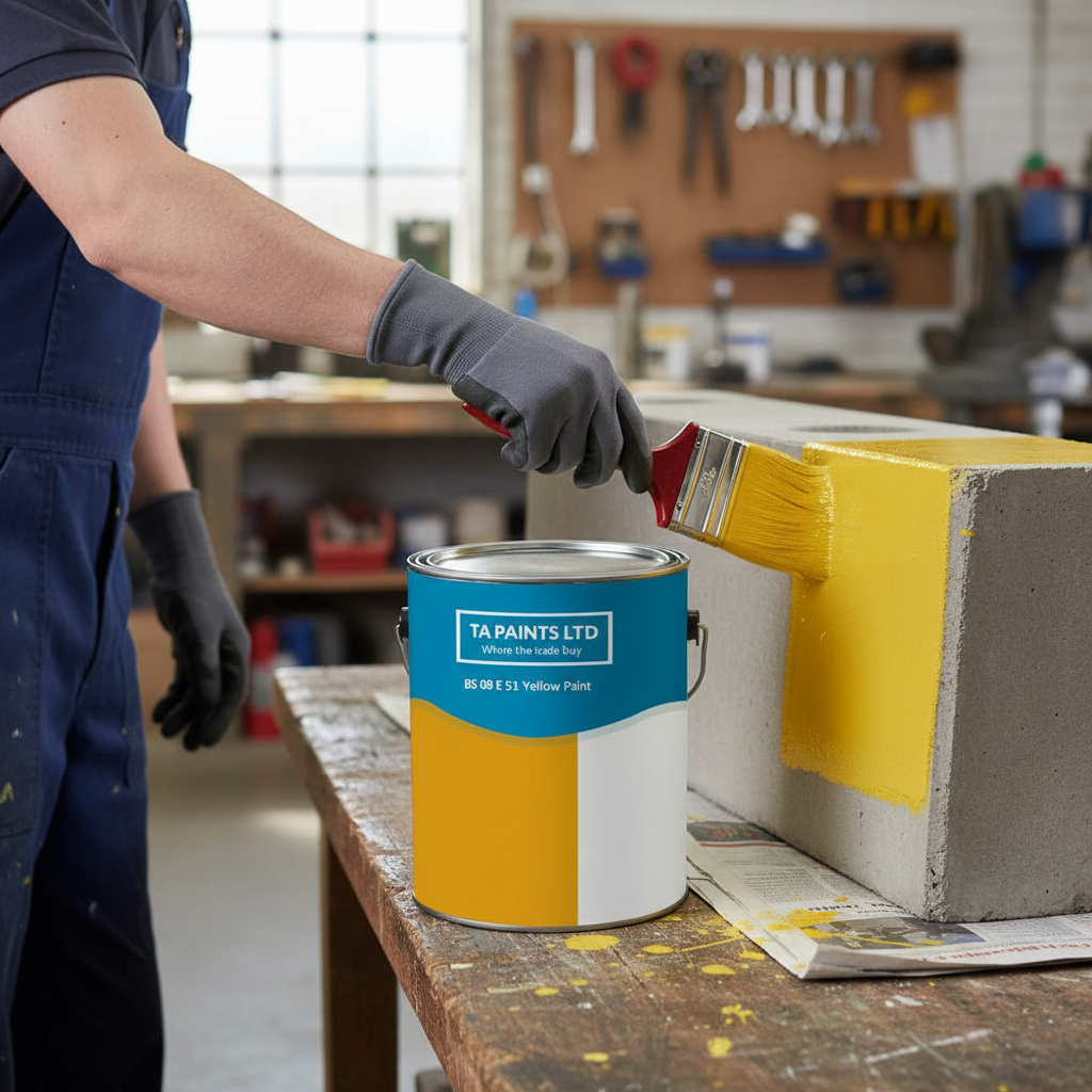 High-Performance Yellow Gloss Enamel Paint - Durable, Waterproof, and UV Resistant for Indoor and Outdoor Use