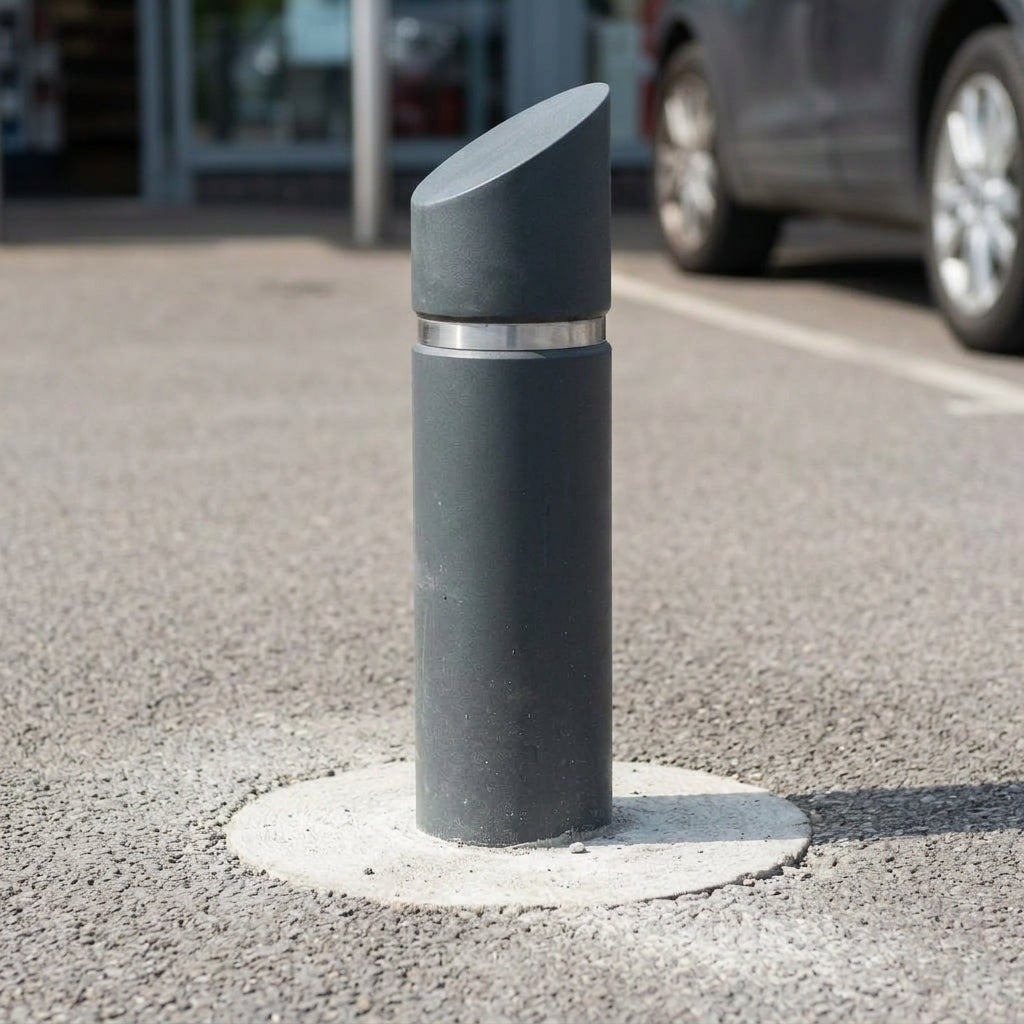 126mm Recycled Plastic Car Park Bollard with Steel Core (view 2)
