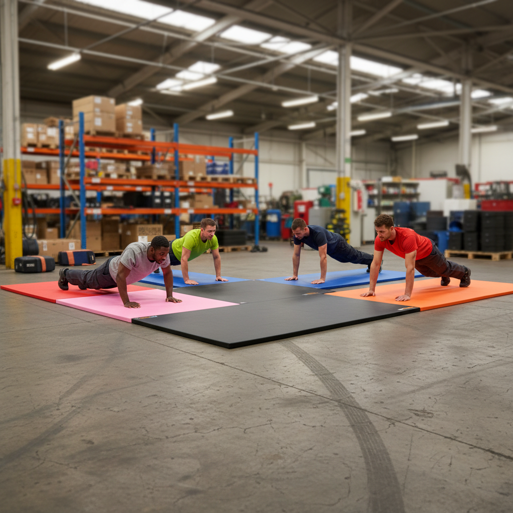 Premium Super Deluxe Gym Mat - High Density Recycled Foam with Heavy Duty PVC and Anti-Slip Base for Gymnastics and Physical Education
