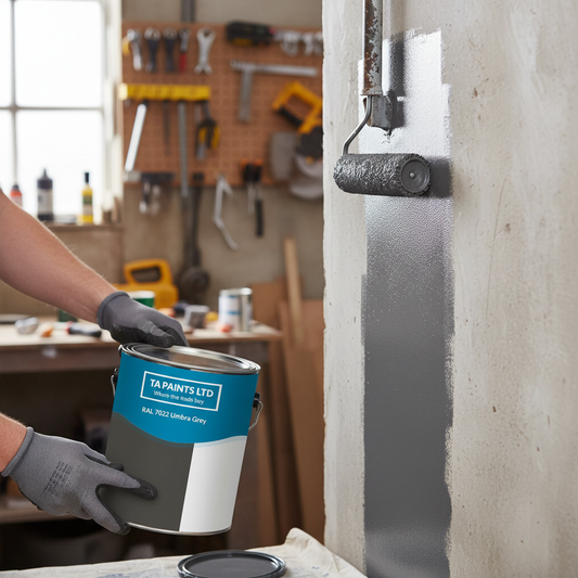 High-Performance Universal PU Enamel Umbra Grey Paint for Indoor and Outdoor Use - Quick-Drying, Smooth Finish in Multiple Sizes