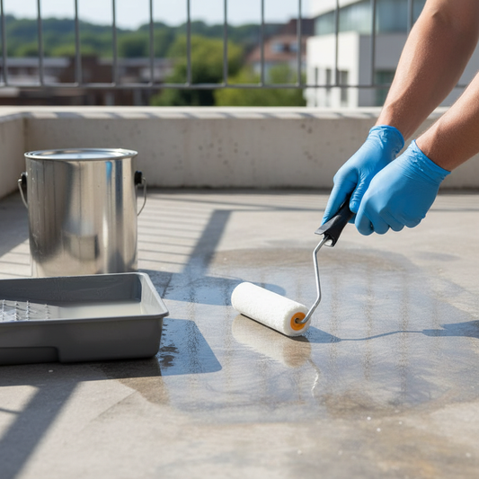 Premium Clear Dust Sealer Balcony Floor Paint - 3 in 1 Primer, Sealer, and Protector for Concrete, Wood, and Metal Surfaces