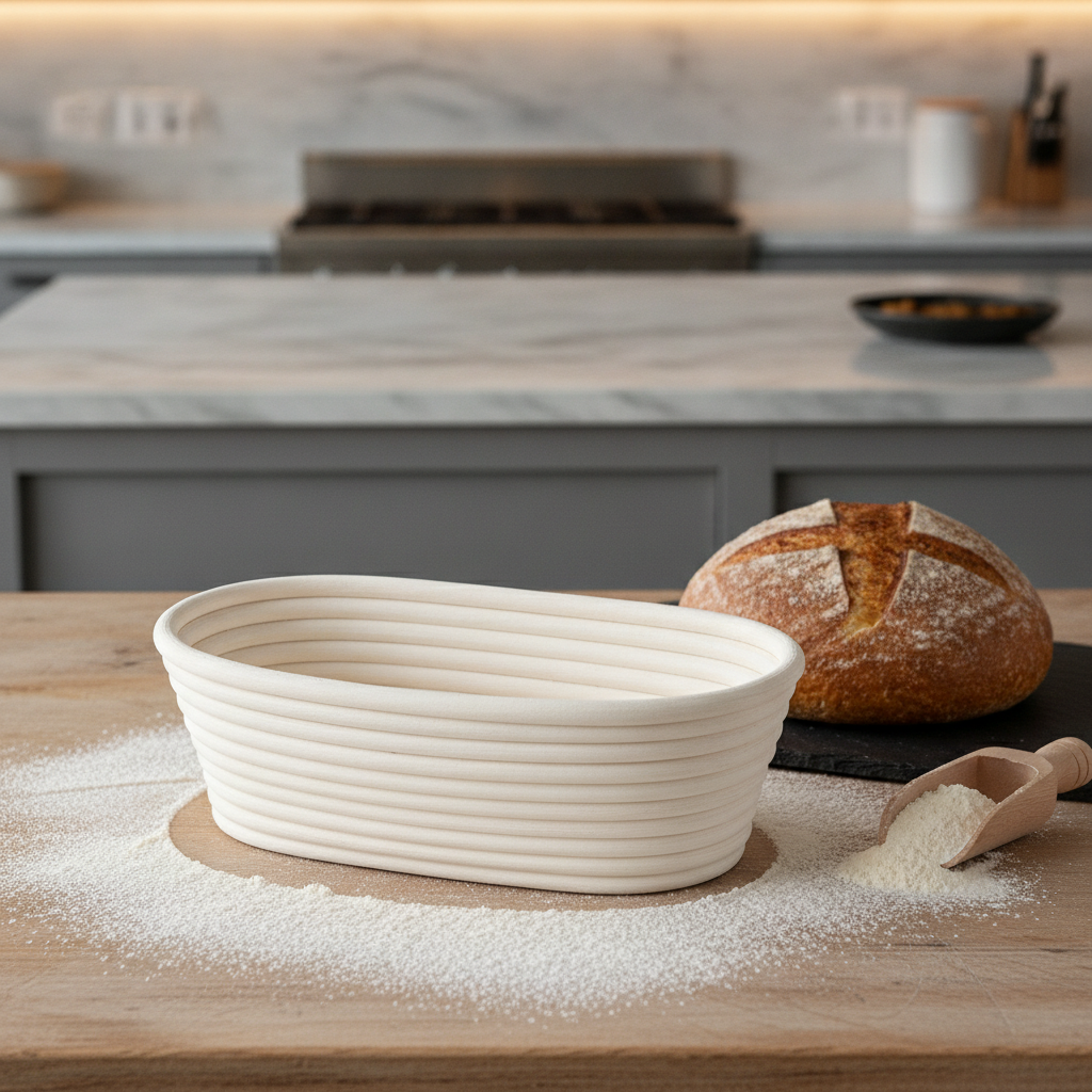 Rattan Oval Proving Basket 1554ml for Artisan Bread Baking
