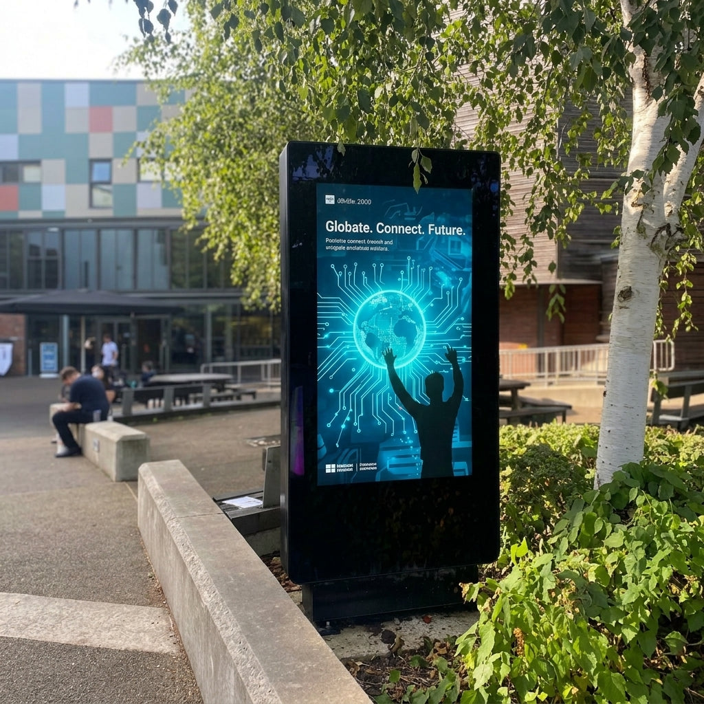 55" 4K Outdoor PCAP Touch Screen Freestanding Poster Display