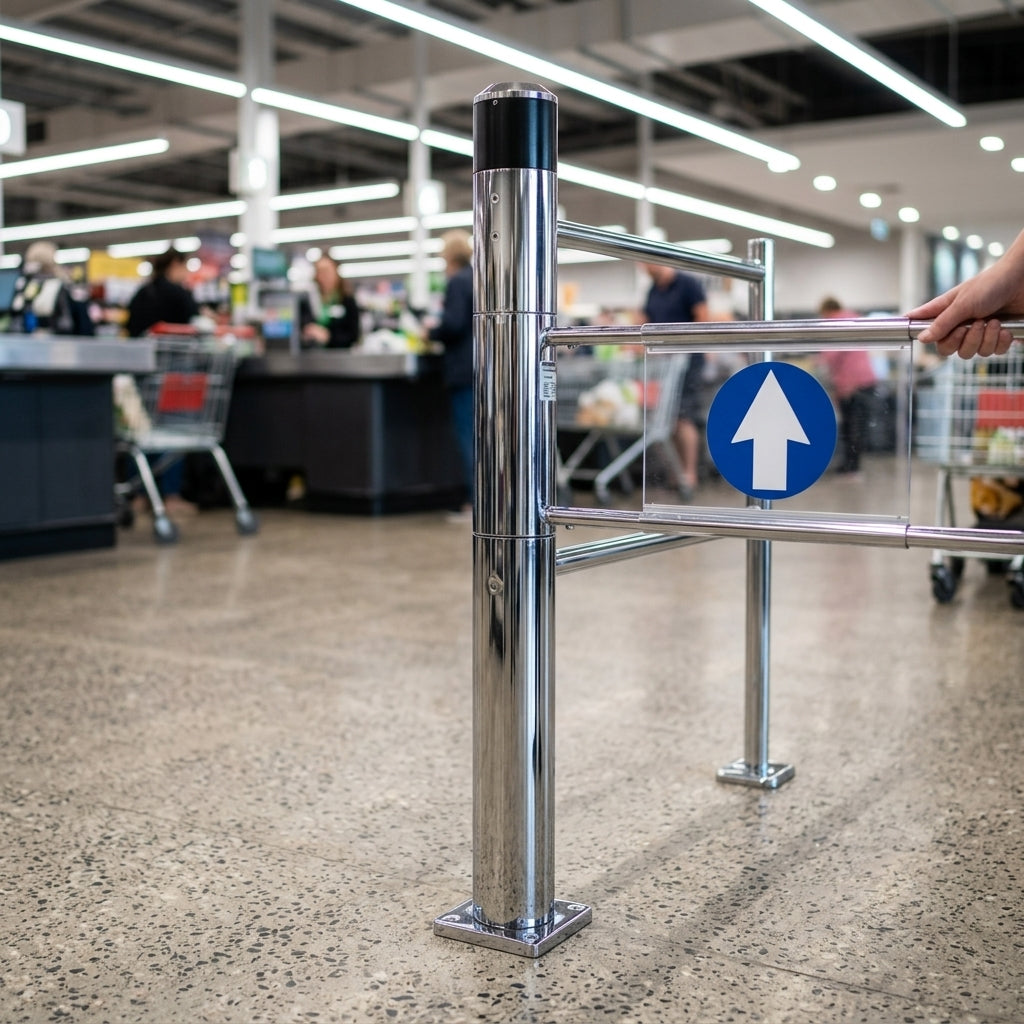 Automatic swing gate with radar control and adjustable beam (view 2)