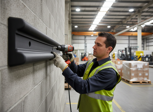 Premium Flexible Wall Guard for Impact Protection in High-Traffic Areas - 150 x 55 x 1000 mm, Durable and Minimalist Design