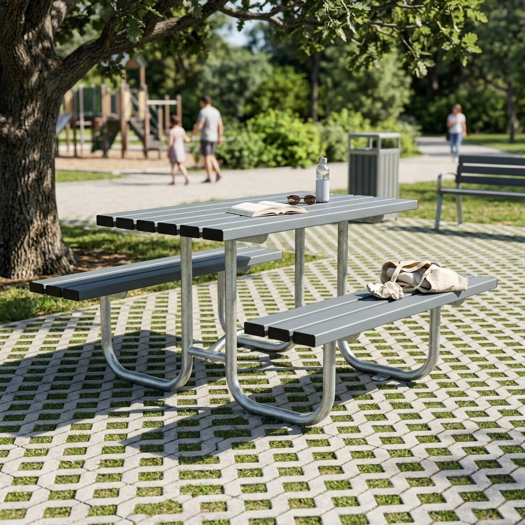 1200mm Galvanised Steel Picnic Table Bench