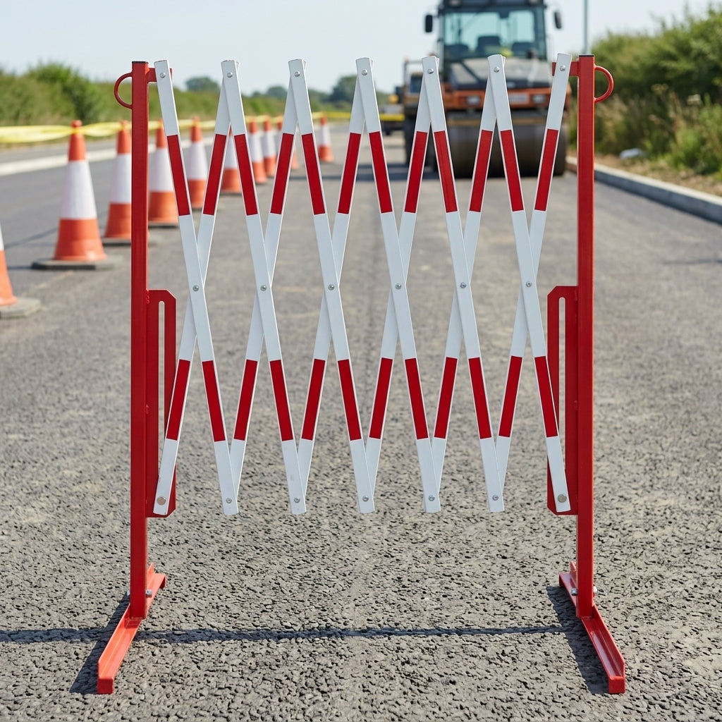 1000mm Portable Expanding Trellis Barrier Red/White