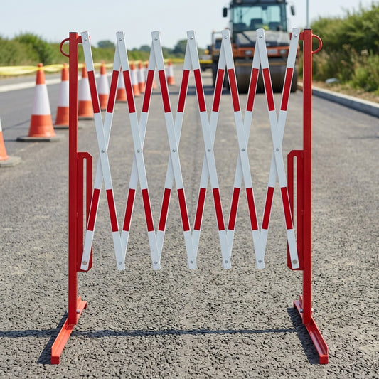 1000mm Portable Expanding Trellis Barrier Red/White