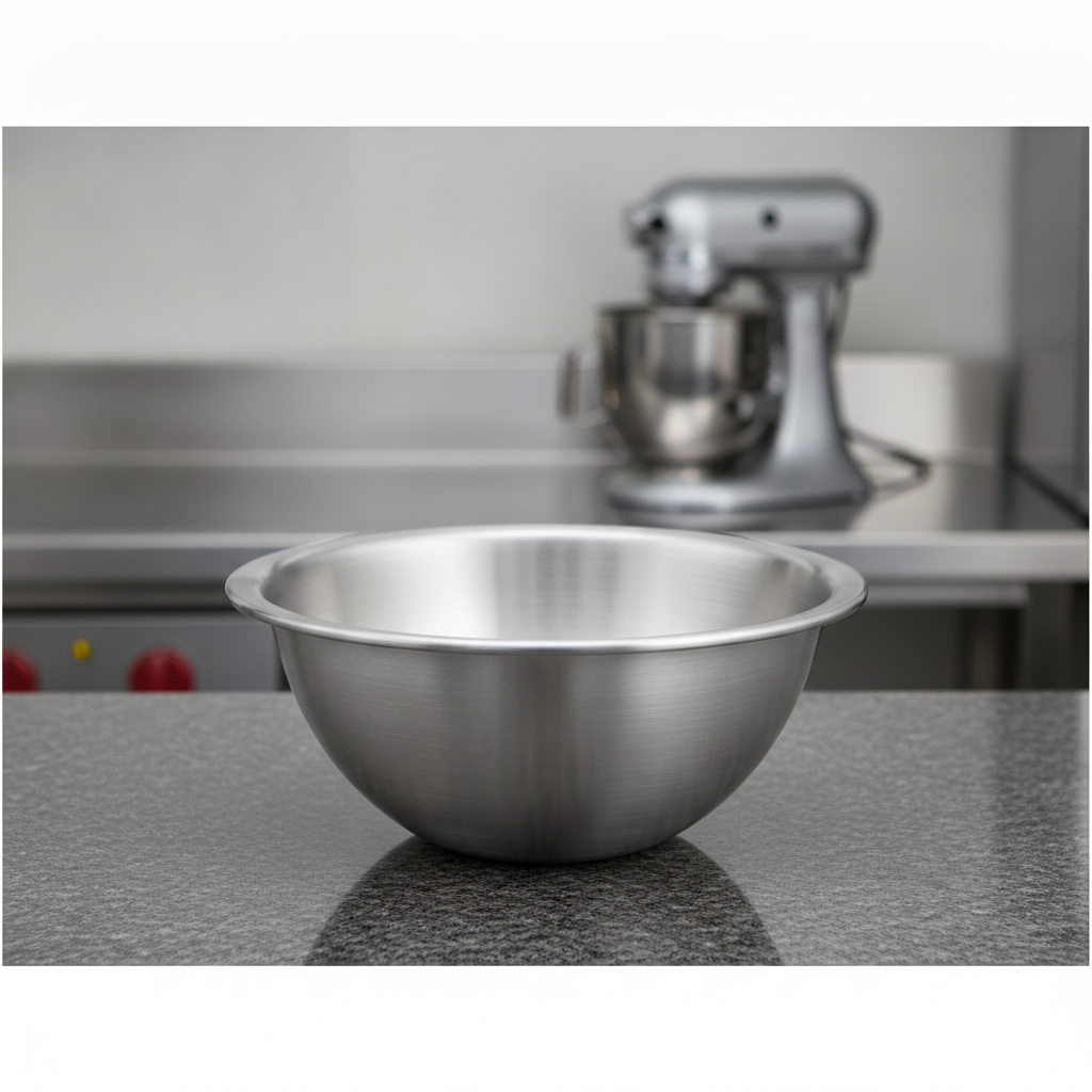 Stainless Steel Round Bottom Whipping Bowl 3.5L for Professional Kitchens