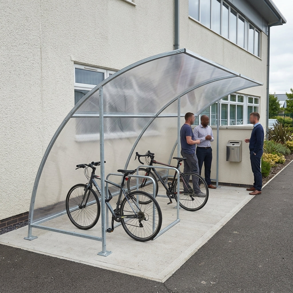 4m x 2m Galvanised Steel Smoking & Bike Shelter