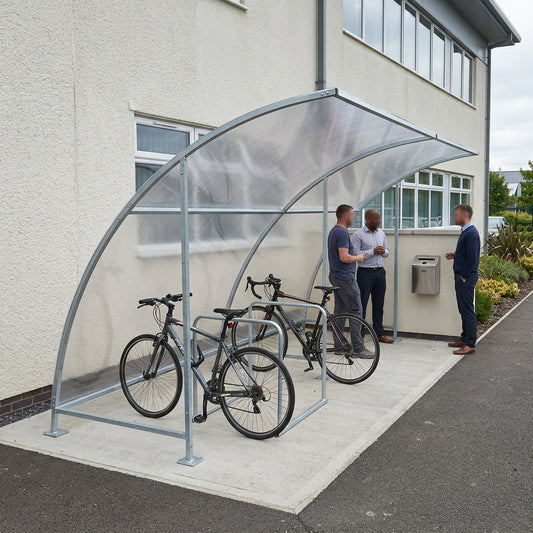 4m x 2m Galvanised Steel Smoking & Bike Shelter