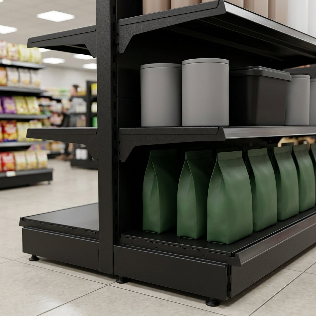 2.1m High Wall Shelving Bay 570mm Base & 470mm Upper Shelves (view 2)