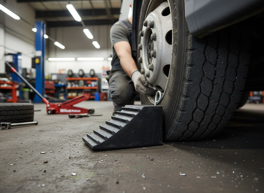 Premium Heavy Duty Vehicle Wheel Chock for Trucks and Cars - 235 x 160 x 140 mm, 44 Tonnes Load Capacity