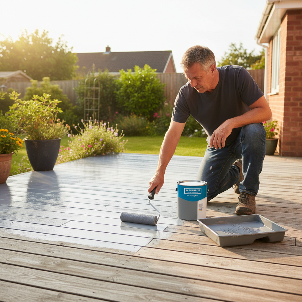Premium Gloss Decking Paint - Durable, Waterproof & UV Resistant Polyurethane Enamel for Home, Garden, and Marine Use