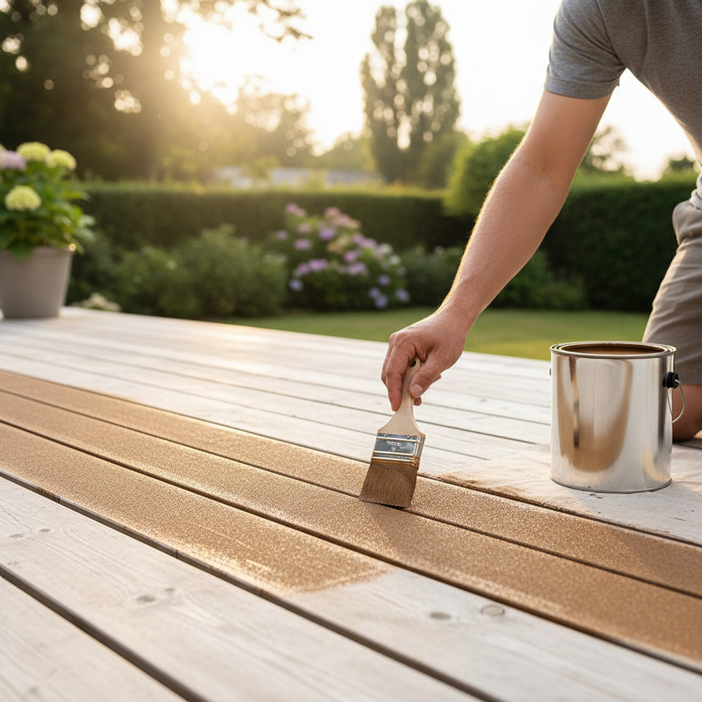 High-Performance Anti-Slip Decking Paint for Wood, Metal, and Concrete with Textured Finish for Safety
