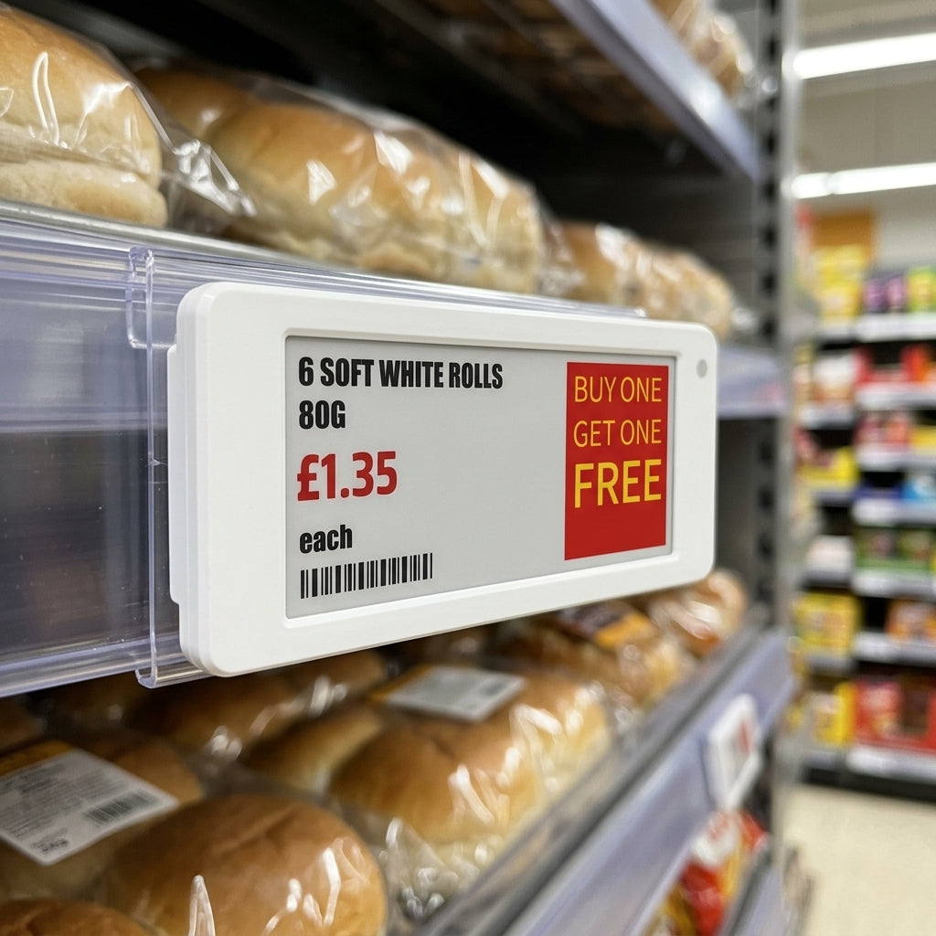 2.9" electronic shelf label – energy-efficient digital pricer (view 2)