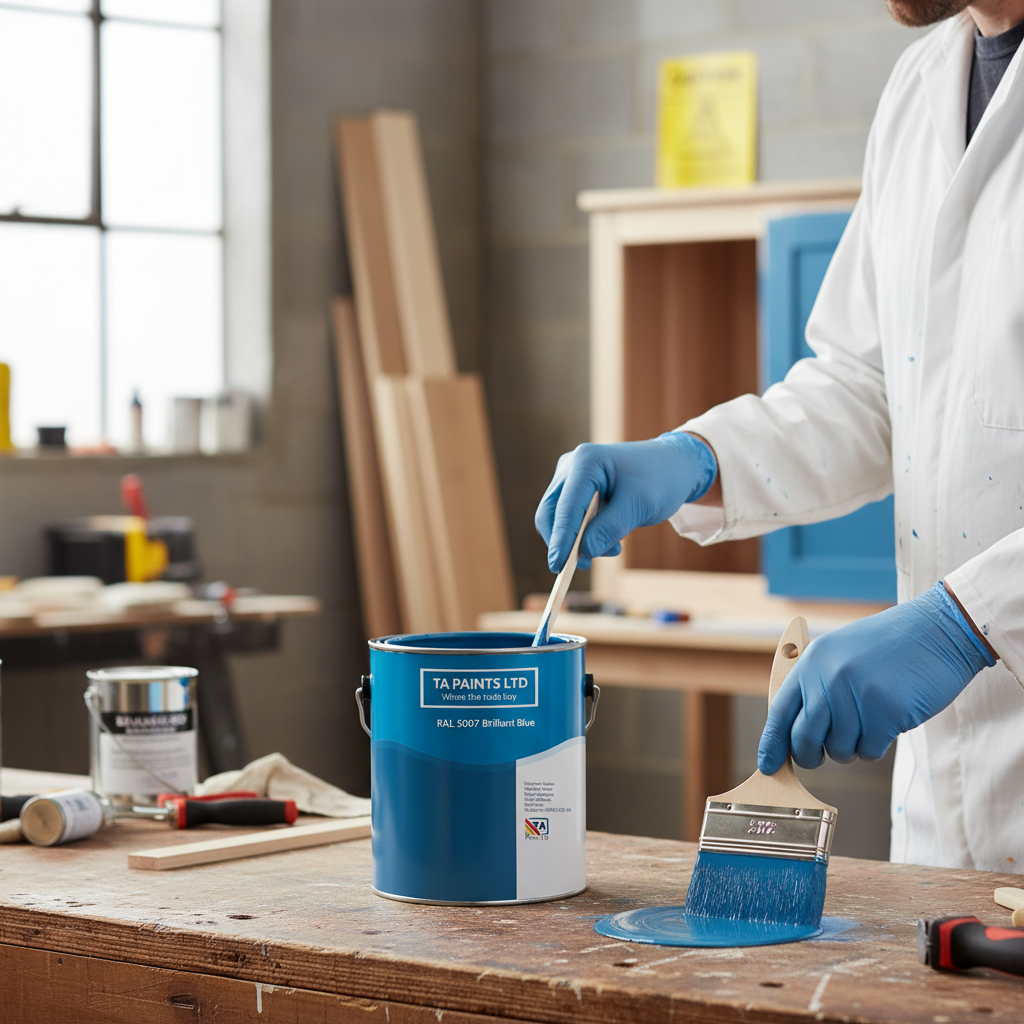 Premium Universal PU Enamel Paint in Brilliant Blue for Versatile Applications and Long-Lasting Durability