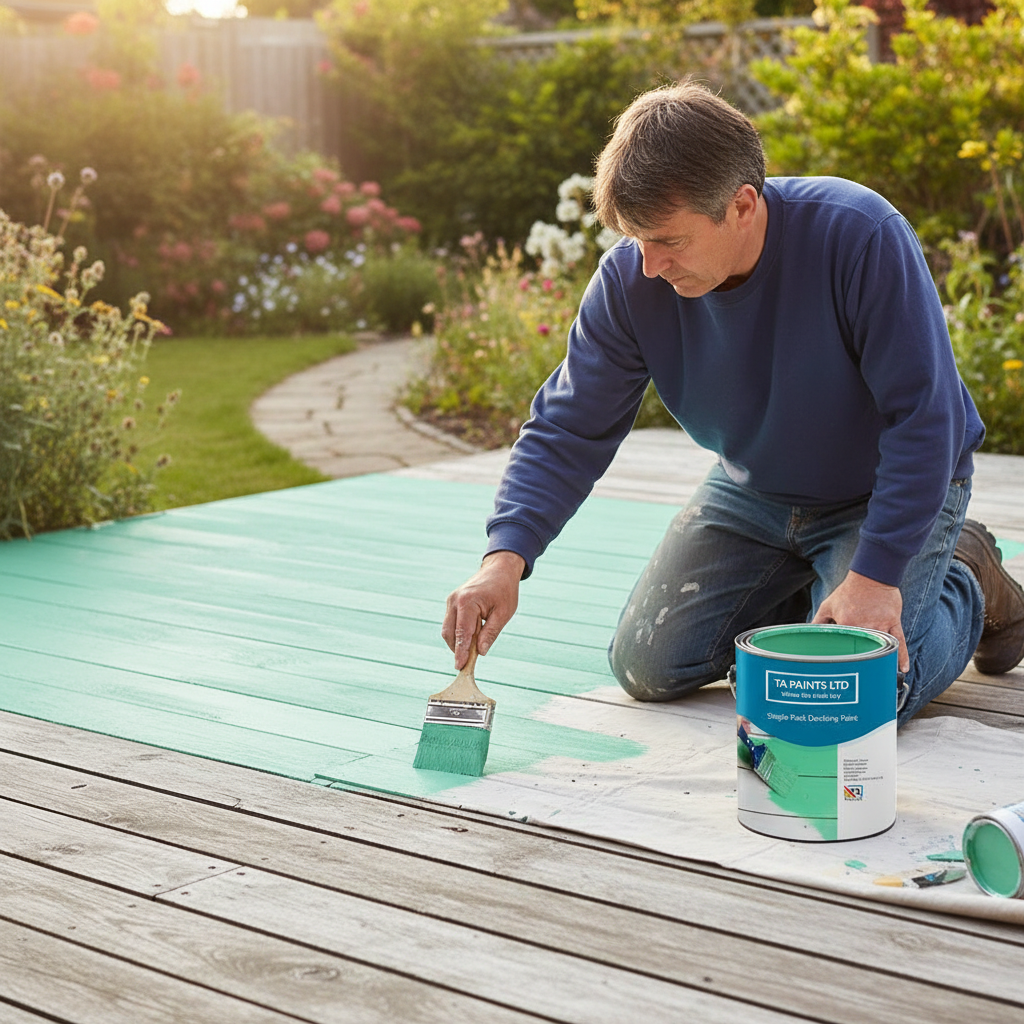 High-Performance 3 in 1 Decking Paint - Multi-Purpose Durable Finish for Home and Garden Surfaces