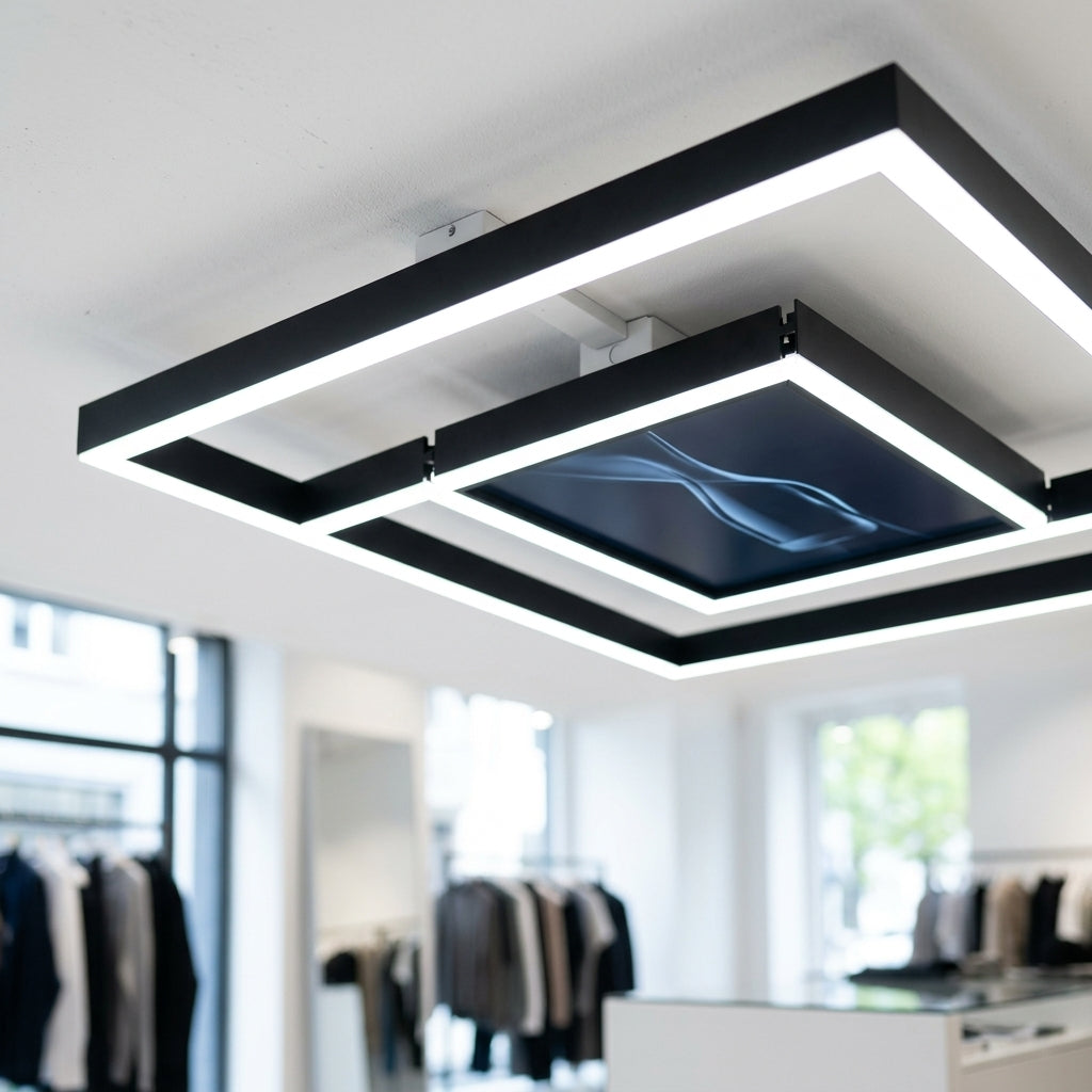 591 × 591mm LED ceiling panel 76W 6500K daylight white (view 2)