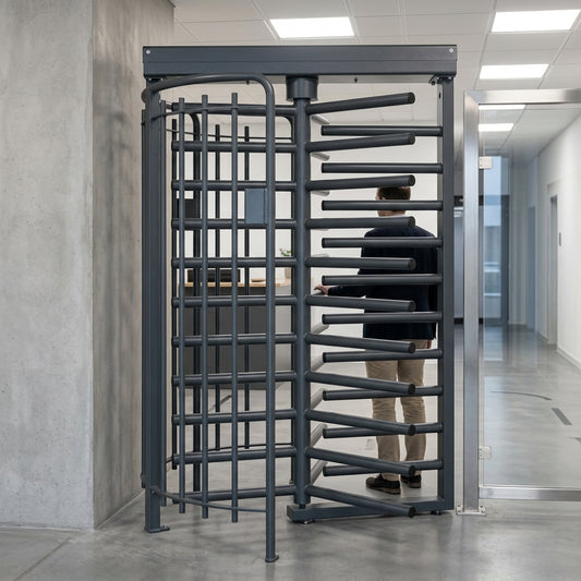 Full Height Pedestrian Turnstile – Single Slimline Security Gate