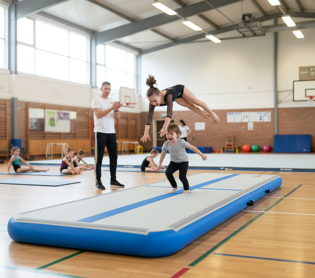 Professional High-Performance Air Track Pro Air Floor 3m x 1m x 10cm with Velcro for Gymnastics and Training
