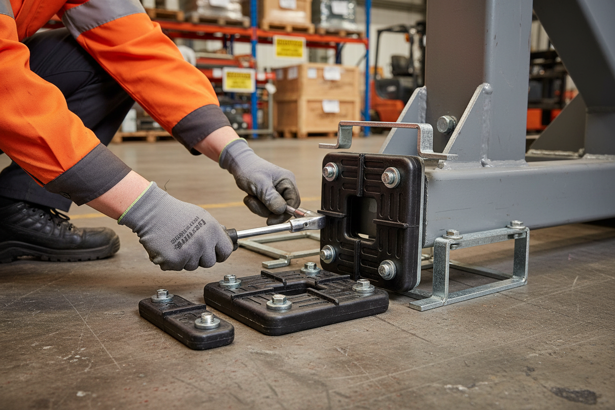 Premium Heavy Duty Connectors for Custom Ground Protection Mats - Secure Assembly for Roadways and Flooring Areas