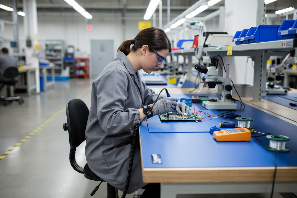 Premium ESD Worktop Matting - Anti-Static Matting for Laboratories and Electronics with Durable Nitrile Rubber Construction