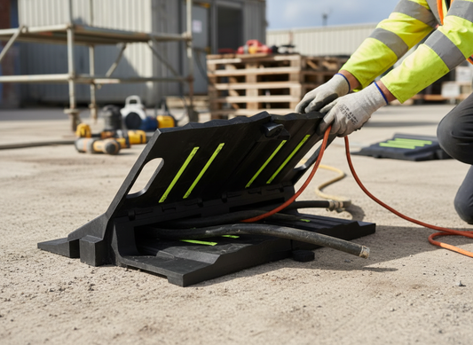 Premium Hose and Cable Ramp - Heavy Duty 550 x 300 x 135 mm, 44 Tonnes Capacity for Cable Protection